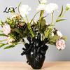 Resin Flower Vase Heart Shaped Vases, Vase, Creative Holder, Modern Art Decorative Style for Home Wedding Valentine Gift Desktop Living Room