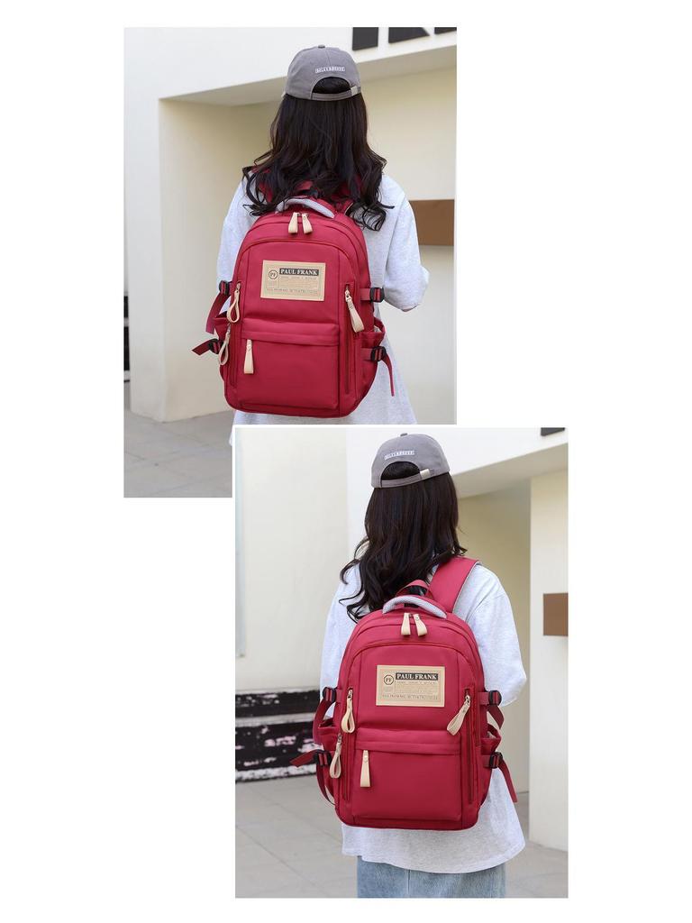 Trend Nylon Backpack for High School Students - Large Capacity Unisex Campus Bag, One Piece Design