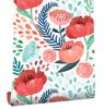 Peony Floral Peel And Stick Wallpaper Multi-Color Vinyl Removable Self-Adhesive Waterproof for Bedroom Kidroom Decorative