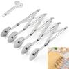 SUPER TRENDS 5-Wheel Professional Retractable Cutter, Stainless Steel Dough Cutter for Cookies, Ravioli and Pastry, Silver, 24.8x5.2x5.3 Cm