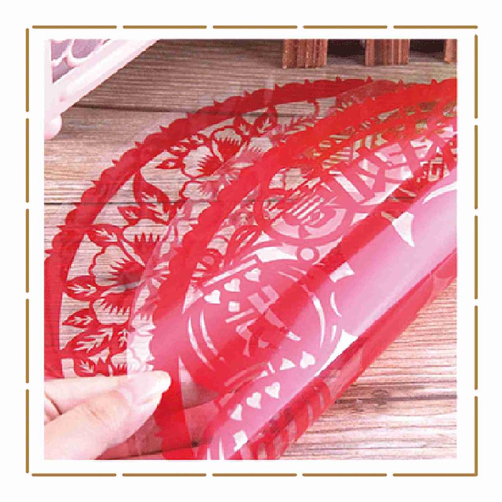 Fensteraufkleber Statische Folie Chinesisches Neujahr Fensteraufkleber Rot Frühlingsfest Fensterdekorationen