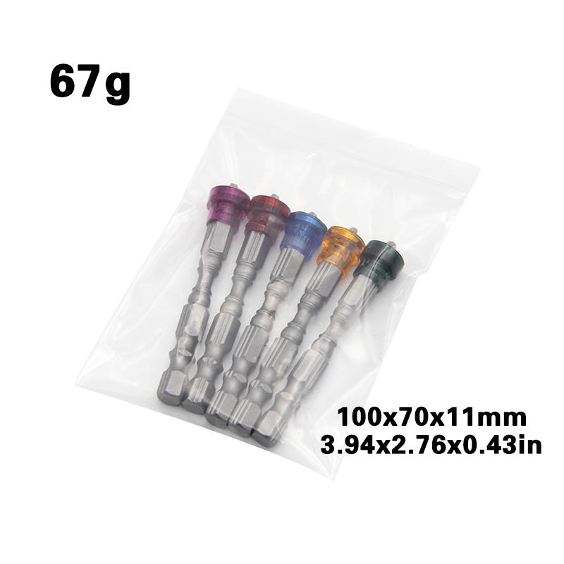 

Набор из 5 цветных магнитных насадок-отверток с шестигранной рукояткой, односторонние крестовые магнитные биты, набор аксессуаров для электроинструментов