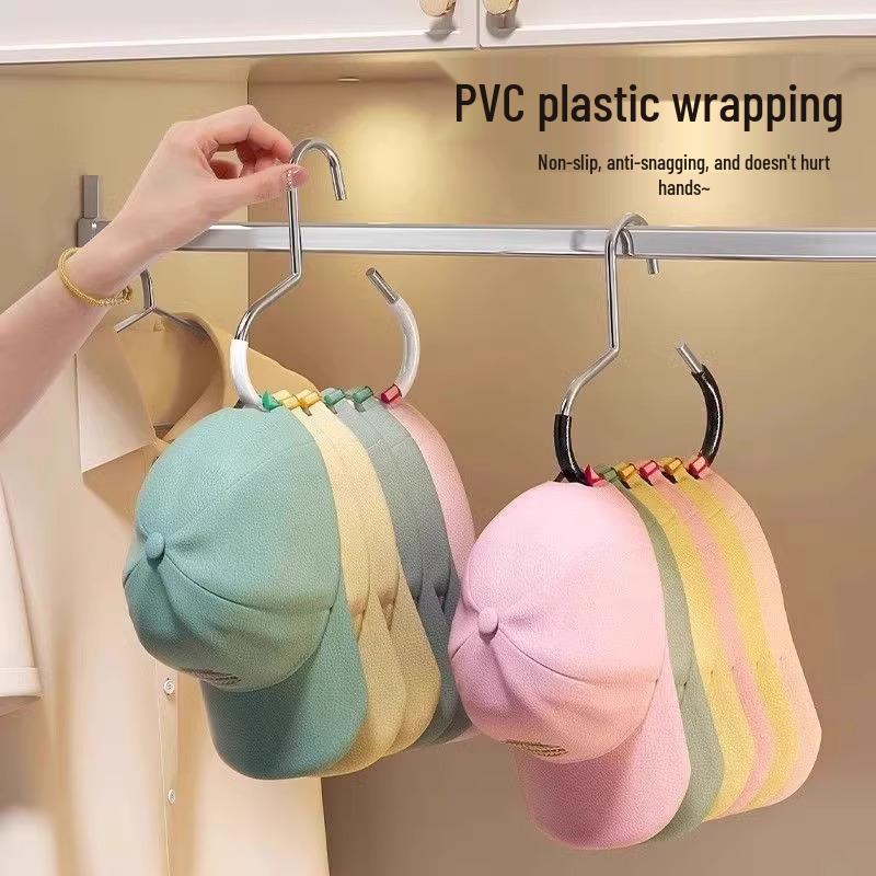 Multifunctional Hanging Hat Organizer for Wardrobe or Dorm: Duckbill Cap Display Rack