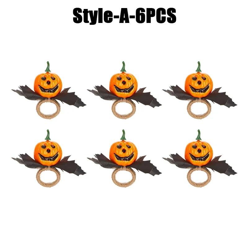Unique Ghost Face Halloween Napkin Ring Hotel Holiday Table Setting Cloth Ring New Fake Ghost Cloak Napkin Buckle