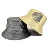Spring Polyester Print Bucket Hat Fisherman Hat Outdoor Travel Sun Cap for Men and Women 185