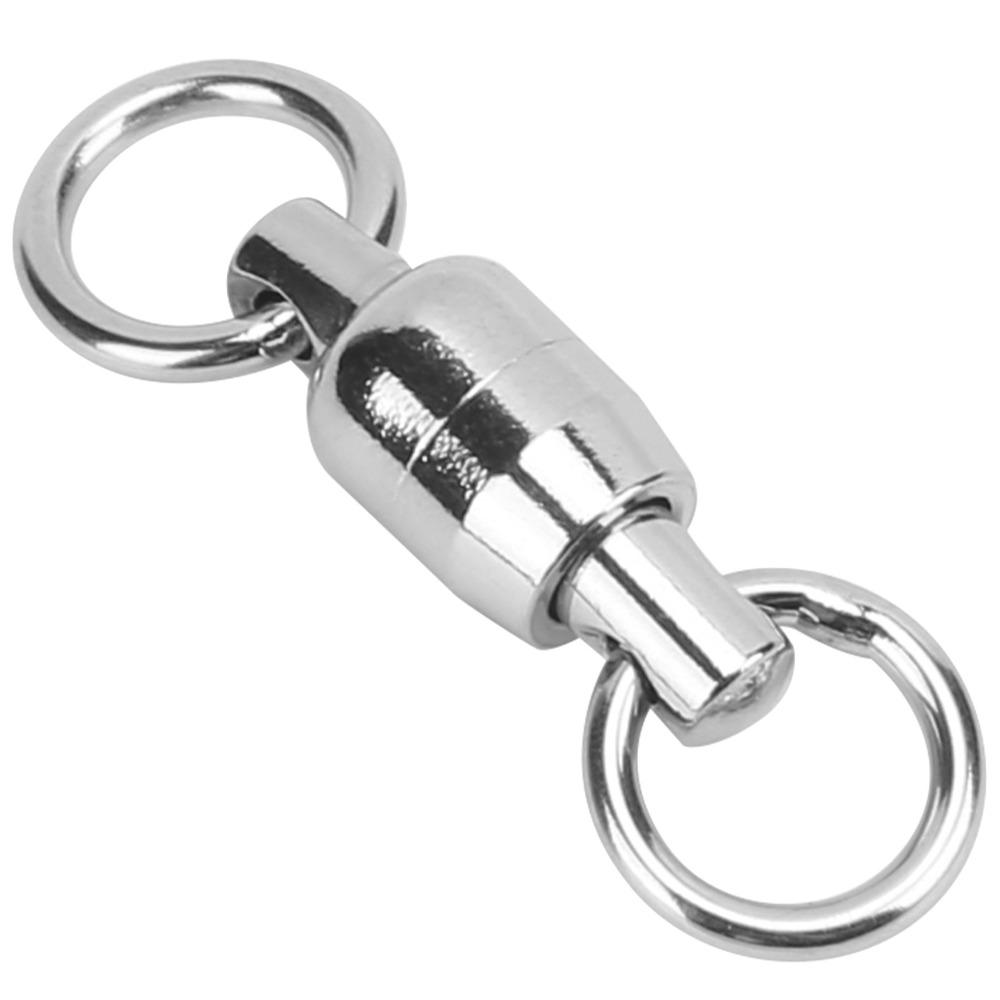 20PCS Stainless Steel Fishing Rolling Connector Fishing Swivel Connector  for Fishing Accessories