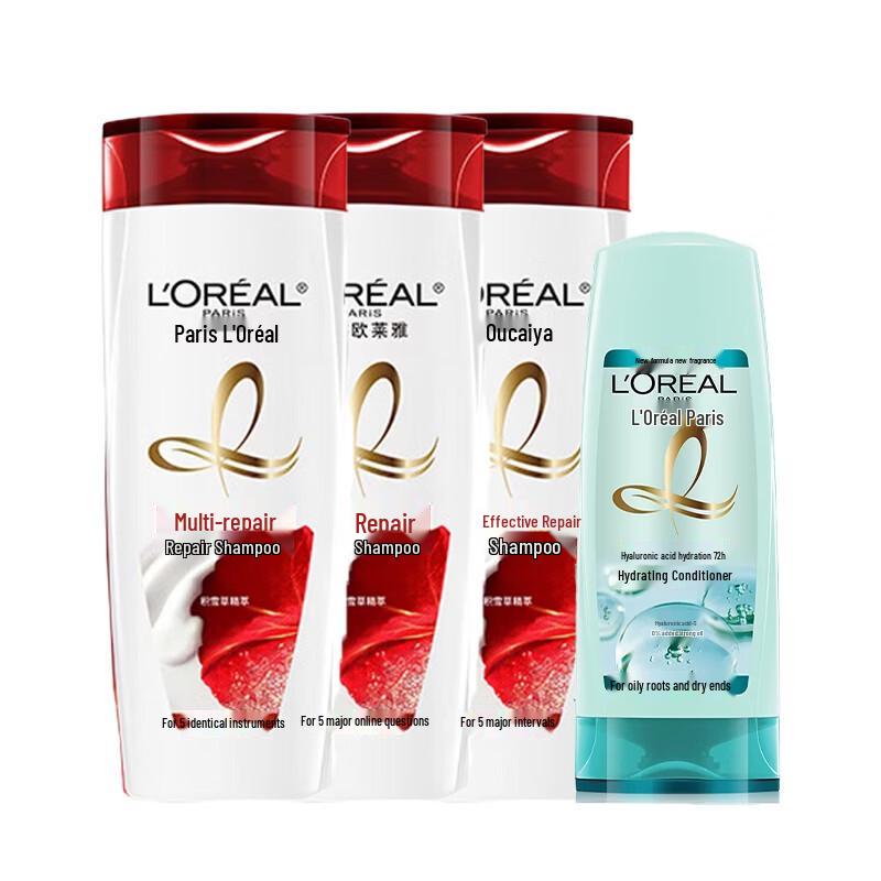 L Oréal Multi-Effect Repair Shampoo & Hyaluronic Acid Conditioner Set