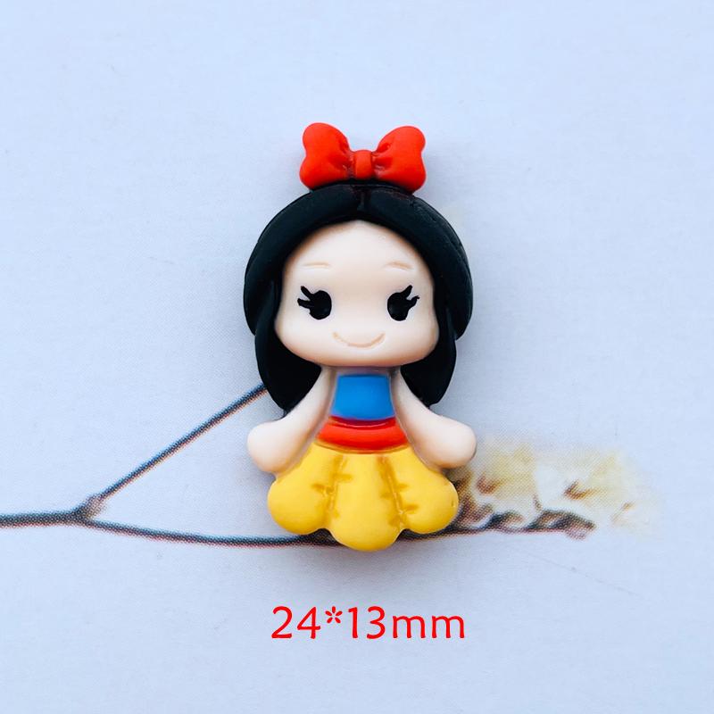 20Pcs New Cute Resin Mini Cartoon Princess Flat Back Cabochon Scrapbook Kawaii Diy Embellishments Accessories A103