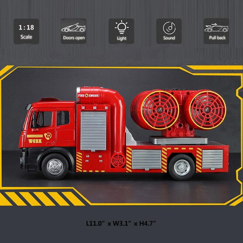 Jucărie cu mașină de pompieri 1/18 Mașină de pompieri Model de colecție de jucării pentru băieți