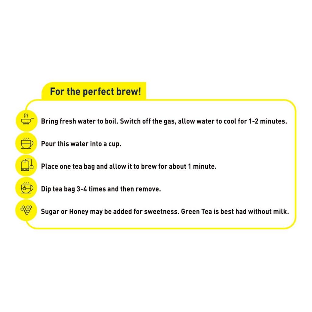 Tetley Ingefära Mynta & Citron Grönt Te 50 Påsar 100% Plastfritt Immunitetsstärkande Dryck