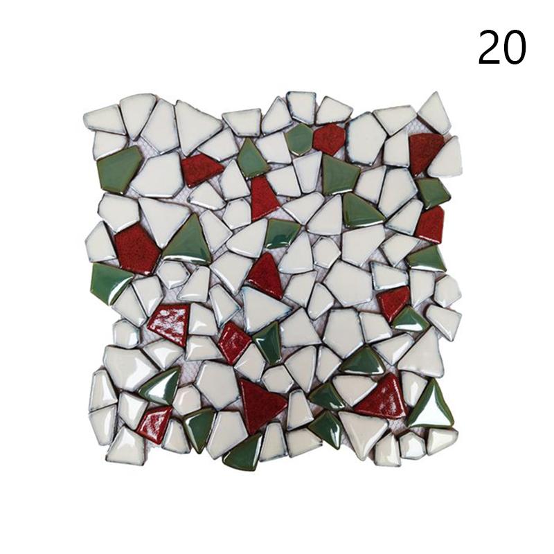 30x30cm Barevné Keramické Štěrkové Mozaikové Dlaždice Horký Pramen Bazén Rybičky Bazénové Fragmenty Toaleta Protiskluzová Dlaždicová Deska Podlaha Stěna Dekorace DIY