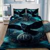 Viking Northern Germanic Culture Wolf Celtic Mystical Symbol Bedding Set Comforter Bed Home Decor Single Double Large Size