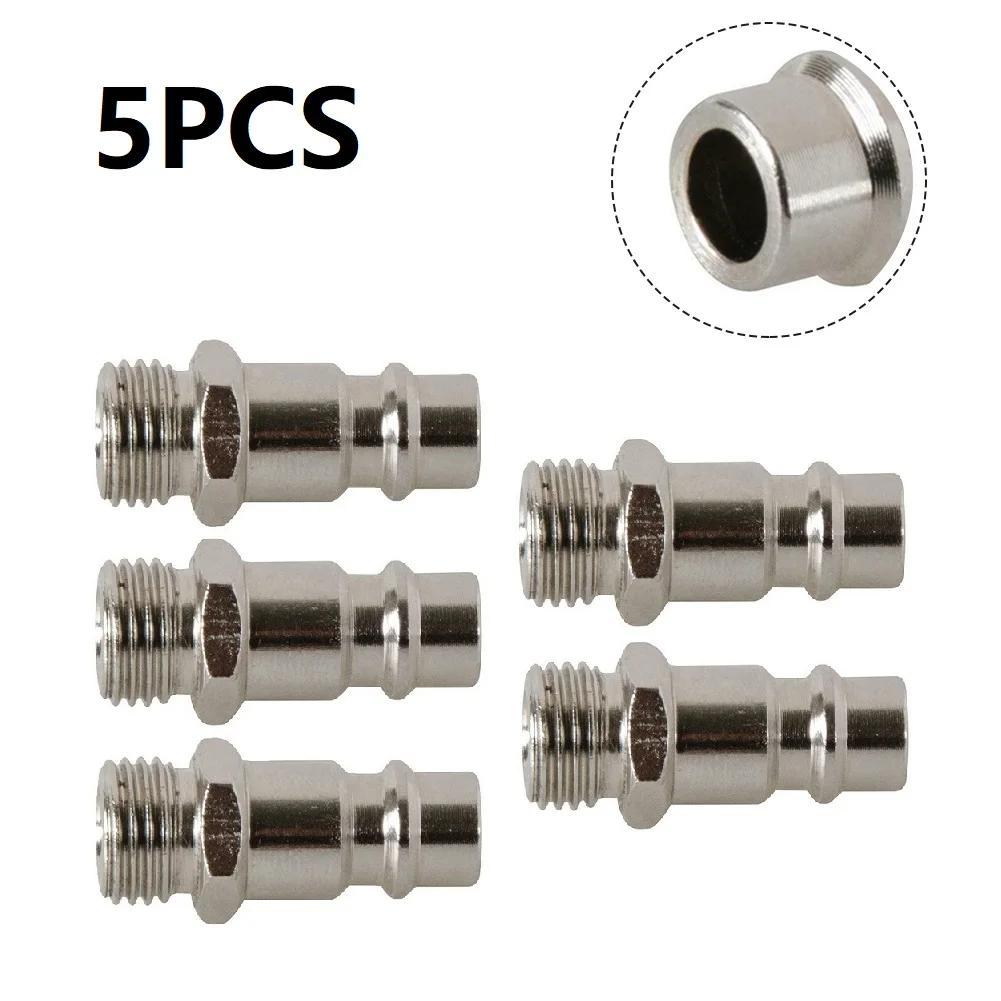 2/5pcs 32mm Quick Release Euro Fittings With Male 1/4" BS-P Thread Compressed Air Line Coupler Connector For Air Compressor