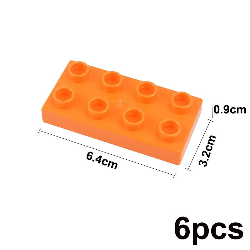 Big Size Duploes Building Blocks City Colorful Bulk Large Particle 2x2 2x4 Parts Assembled Thin Bricks Compatible Large Toy Gift