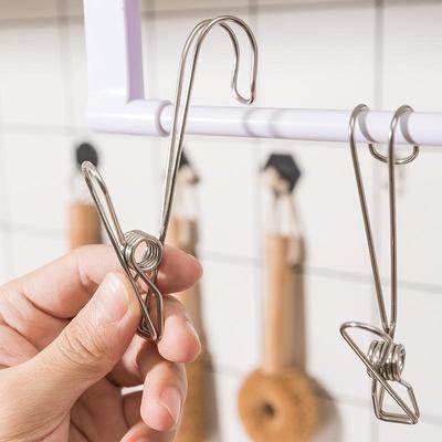 Stainless Steel Hook Clip Organizer for Towels, Underwear, and Sundries