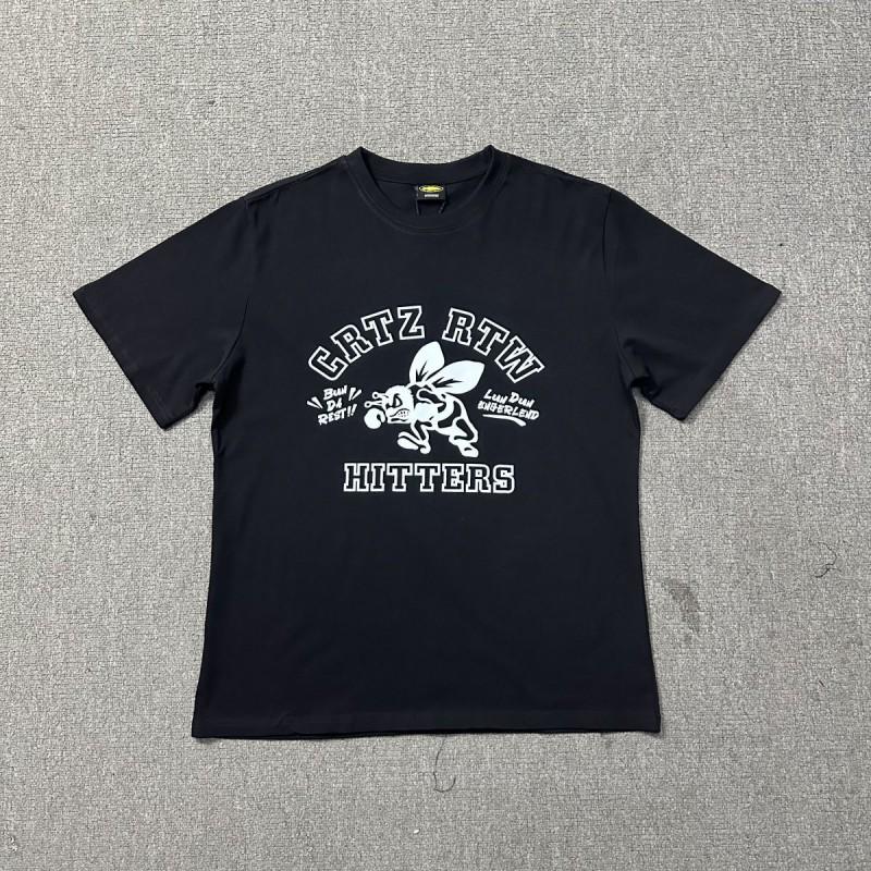 Corteiz Short Sleeve T-Shirt Mens Loose Fit Graphic Print Crew Neck Casual Streetwear Tee