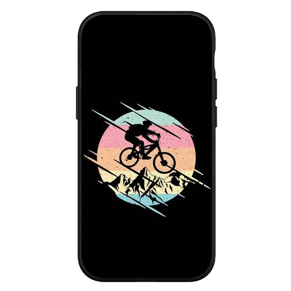 For iPhone 17 16 15 Xiaomi Poco F7 F8 X7 X6 C85 C75 C71 M8 Redmi Note 14 13 12 11 Pro Max 14C 13C A3 A4 Phone Case Wallpaper Mountain Bike Cycling Art