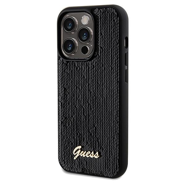 Guess Guhcp14Xpsfdgsk Iphone 14 Pro Max 6.7 Czarny/Black Hardcase Sequin Script Metal
