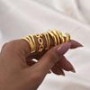 6pcs Rings Set Jewelry. Stainless Steel Geometric Creative Finger Ring for Women Gift