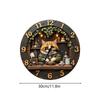 Wall Clock Cat Theme Wooden 11.81 Inch Cute Animal Decoration For Living Room Bedroom Farmhouse Home Office Decor Silent Clock