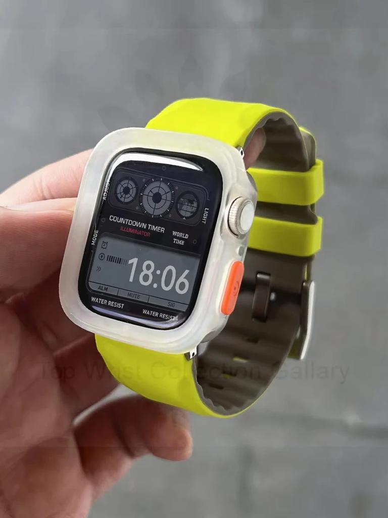 Silicone Strap+TPU Case For iWatch Ultra2 Apple Watch 10/9/8/1/2/3/4/5/6/7 46mm 49mm45mm Protector Cover Bracelet IWatch 41 44mm