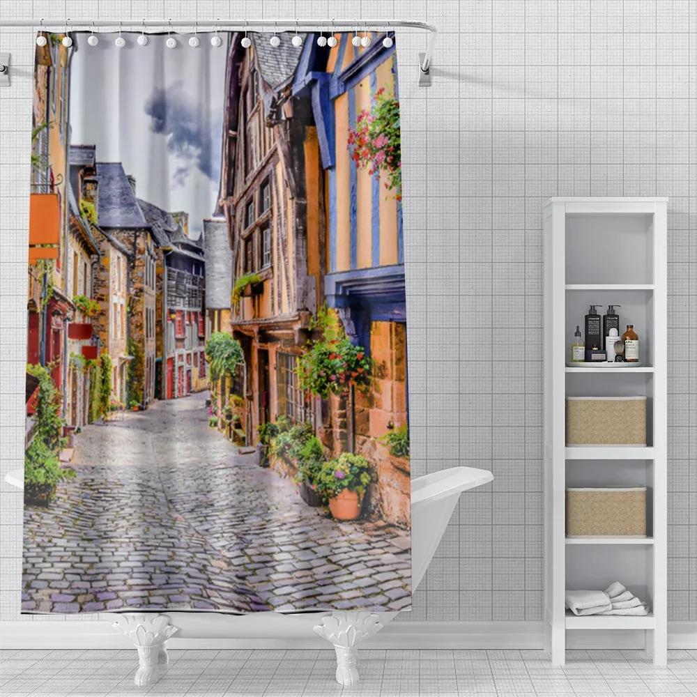 Home Shower Curtains for Bathroom Landscape Animals Waterproof Fabric Bathroom Curtains Modern Shower Curtain 180x200 240x200