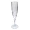 Plastic Champagne Flutes Transparent Wine Glasses Shatterproof Reusable Wine Goblets Elegant Drinkware