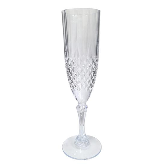 Plastic Champagne Flutes Transparent Wine Glasses Shatterproof Reusable Wine Goblets Elegant Drinkware