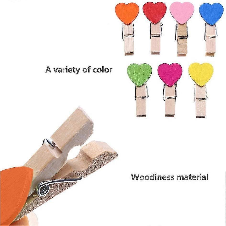 Mini Wooden Photo Pegs - Colorful Clips for DIY Crafts & Decorative Wall Displays