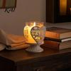 Holiday Gift for Her 2Pcs Christmas Hollow Metal Candle Holder, Vintage Tabletop Tealight Lantern, Xmas Glass Lamp Elk, Tree, Star & Heart Silhouette