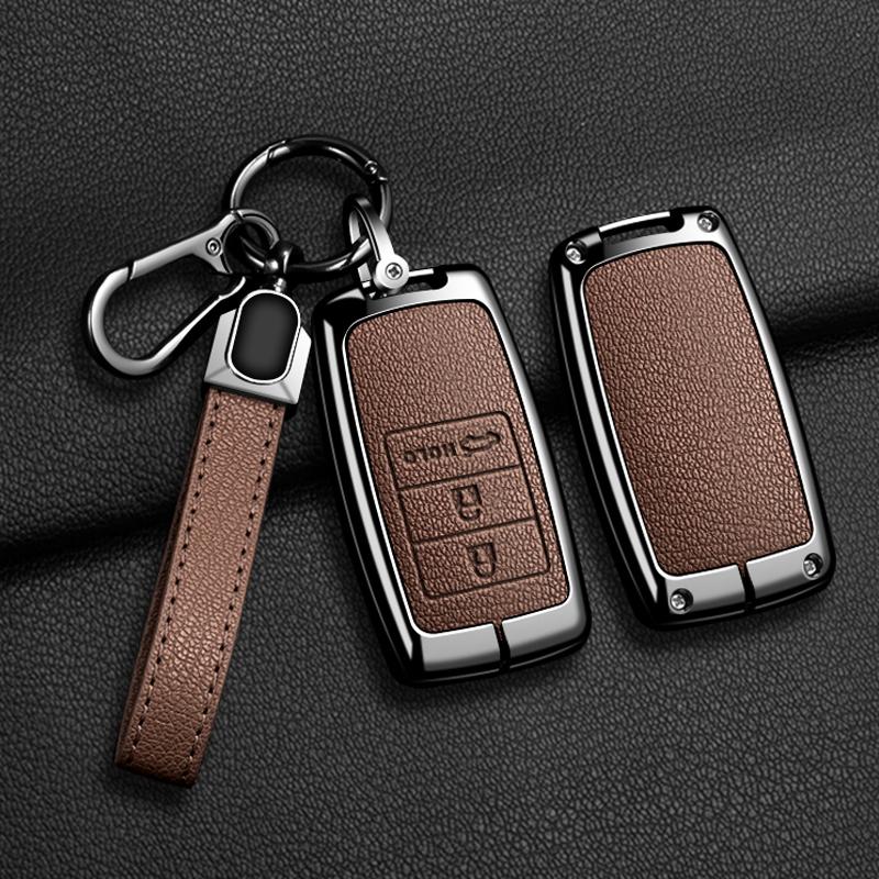 Auto Zinklegierung Leder Schlüssel Fernbedienung Hülle Abdeckung Für Acura RLX MDX CDX TLX-L NSX RDX Schutzhülle Schlüsselanhänger Auto Schlüsselanhänger Zubehör