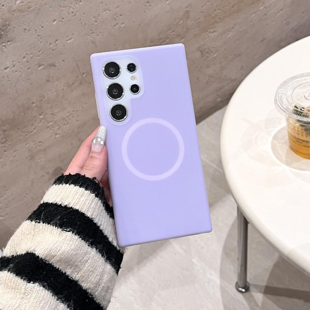 Samsung S25 Ultra Liquid Jelly Magnetic Suction Phone Case Suitable for S24 Skin Feeling S23FE Full Inclusive Anti Fall Protection Case