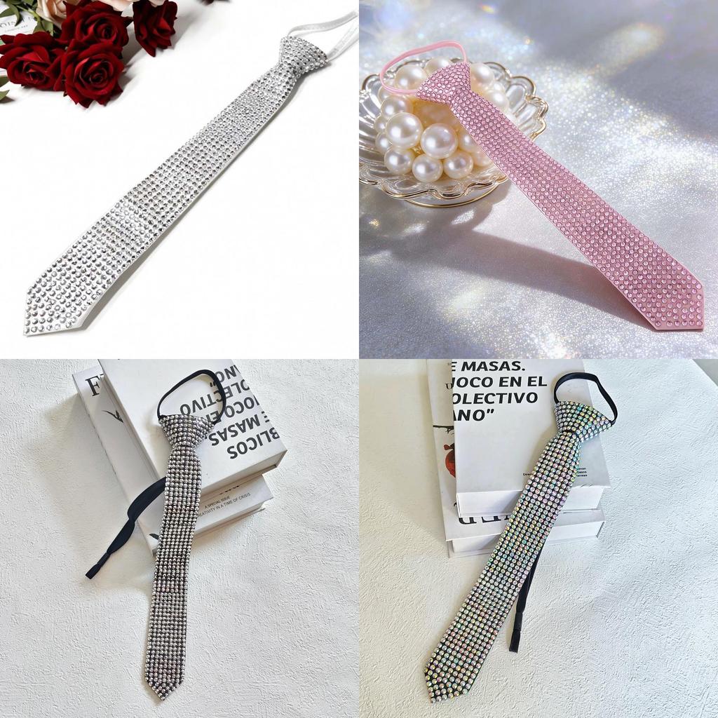 Diamond Encrusted Narrow Tie With Arrow Shape For Men And Women Perfect For Formal And Casual Wear