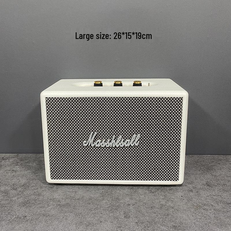 Marshall Speaker Model Ornament: Wooden Shell & Leather Wrap - Perfect for Model Home Decor