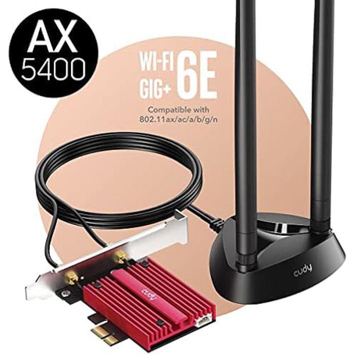 Adaptateur WiFi 6E - Cudy - WE4000 - AX5400 - Bluetooth 5.3 - Tri-Bande