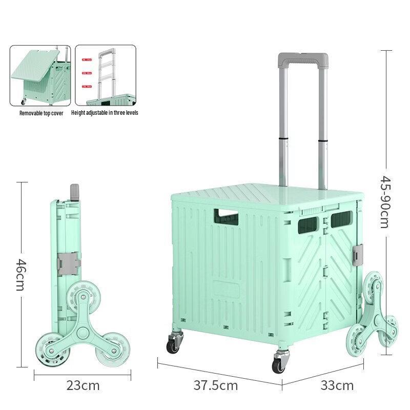 Portable 8-Wheel Folding Stair Climbing Cart