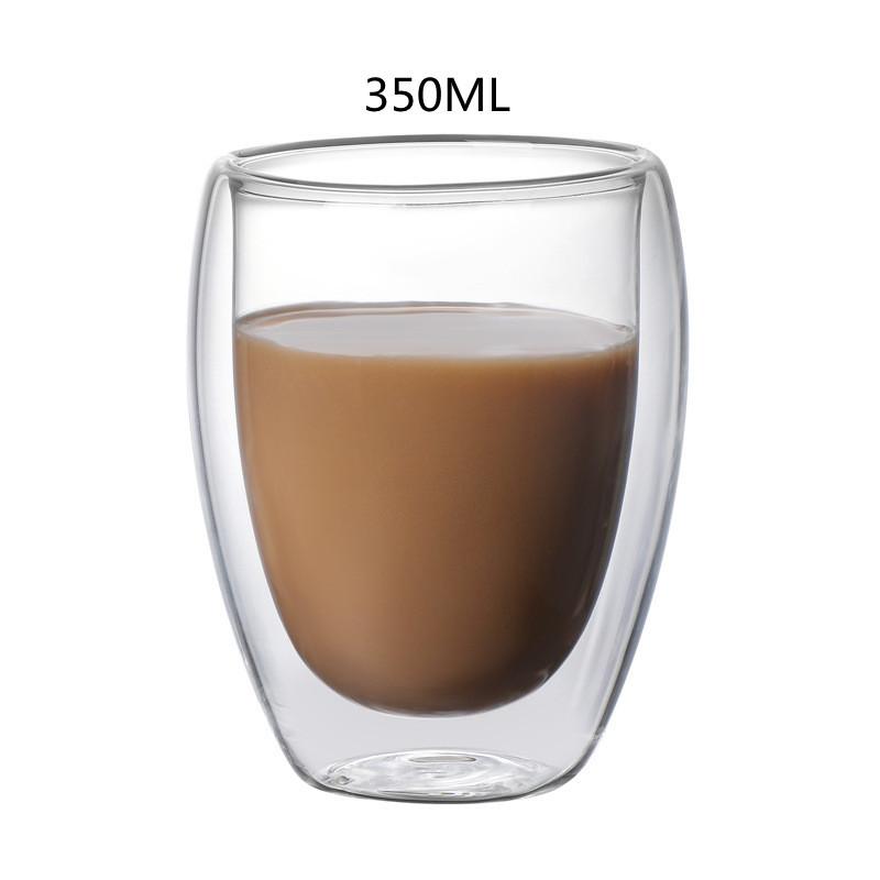 Double Wall Glass Cup Heat Insulation Transparent Handmade Tea Drink Cups MINI Whisky Glasses Espresso Coffee Mug