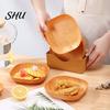 Dried Fruit Plates 1 Set Food Bone Tray Smooth Surface Cake Storage Trays Square Shape Clear Texture Store Dessert Table Decor Lightweight Snacks