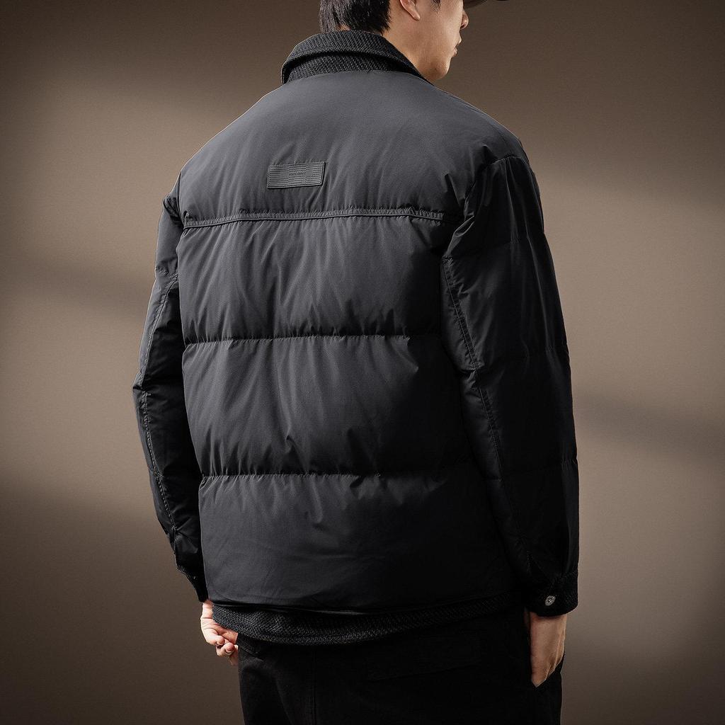 Men's High-End Lightweight American Fashion Winter Down Jacket - Trendy, Warm Lapel Design for Cold Protection