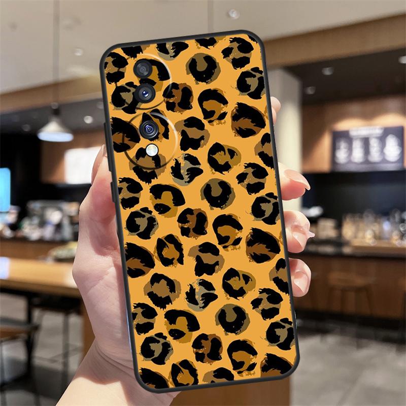 Luxury Leopard Case For Honor Magic 7 5 6 8 Lite Honor 400 200 Pro 50 70 90 X8c X9a X9b X9c X9d Win RT Cover