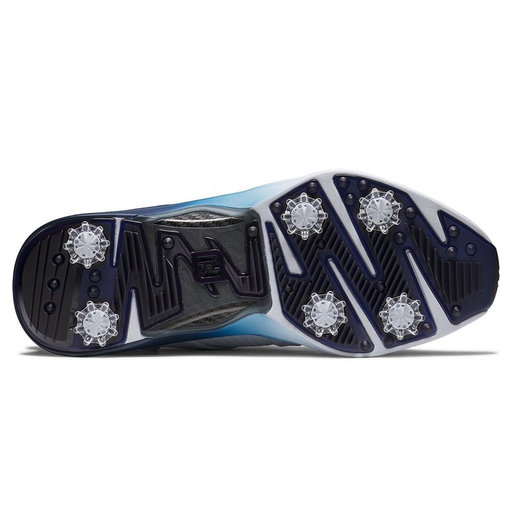 FootJoy HyperFlex Carbon Boa Golf Shoes, Men's, 55475J, White/Navy, Size 27.5cm, 3E