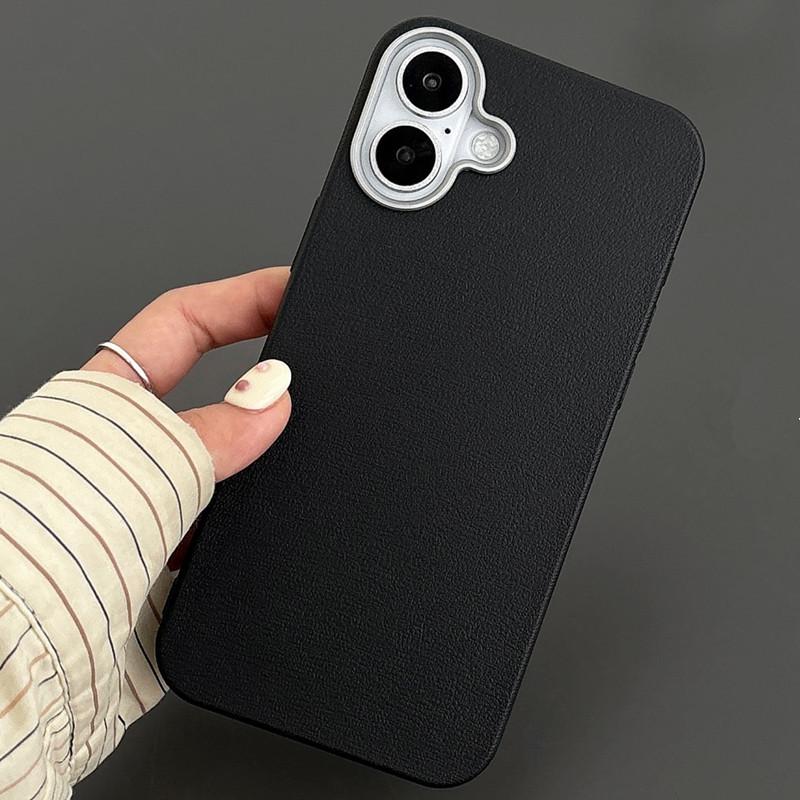 iPhone 17 Plain Leather Phone Case for Apple 15 Pro Max, 14/13, Solid Color, Compatible with 12, Cross-border 16/XS.