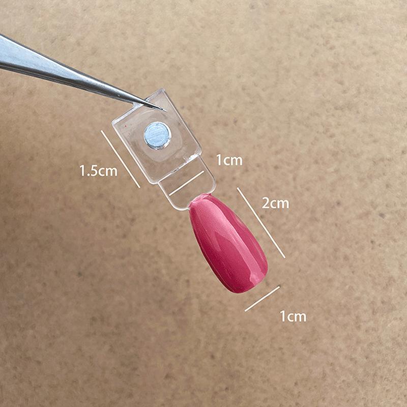 24Pcs Polish Color Chart Magnetic False Nail Tip Display Clear Color Card Polish Gel Stand Board Nail Palette Nail Glue Practice