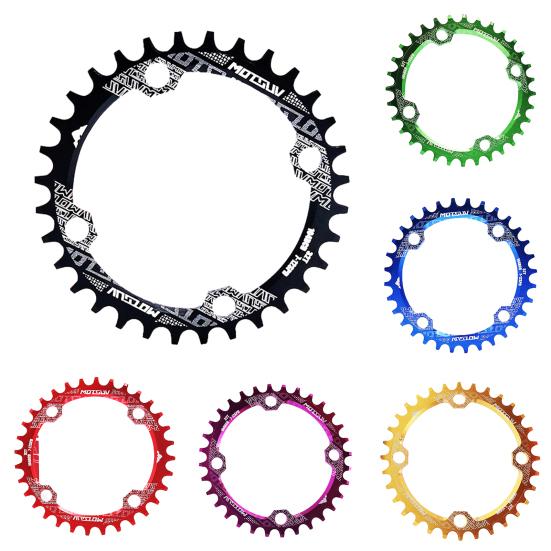 Kulatý/Oválný 104BCD 32T 34T 36T 38T Úzký Široký Jednopřevodník pro Kolo Bike