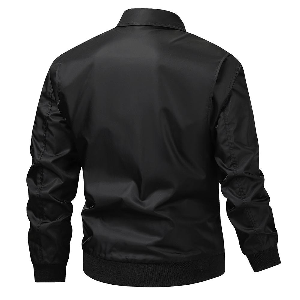 American Street Trend Bomber Jacket Men's Loose Casual Spring and Autumn Sports Outdoor Lapel Work Suit Short Jacket