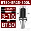 BT50-ER Collet Chuck Holder: Carburized & Blackened with ER Spring for CNC Machining