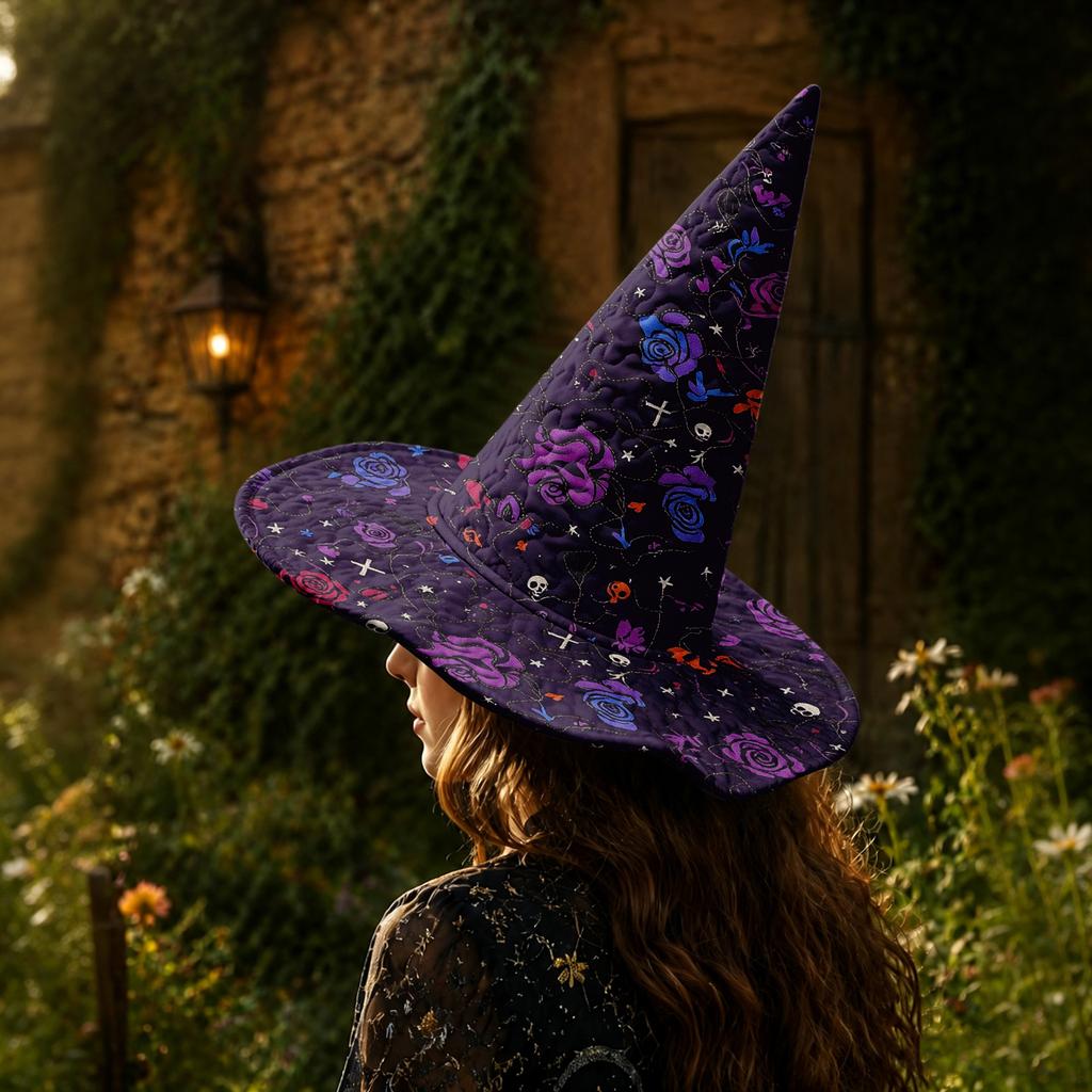 Halloween Witch Hat with Tall Pointed Top for Women's Party Costume
