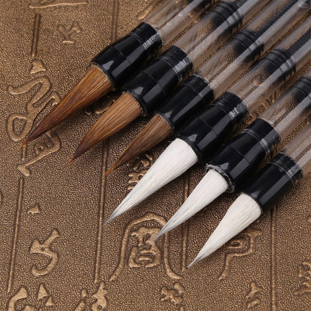6Pcs Beginner Friendly Water Brush Pen Piston Fill Design Calligraphy Water Brush  Brush Practice