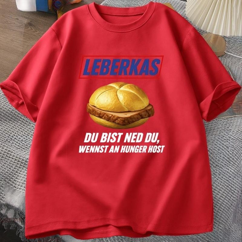 Leberkas TShirt Funny Bavarian Meme T Shirt Parody In Snickers Tshirt Perfect For Bayern Fans Funny Short Sleeve Streewear Tpps