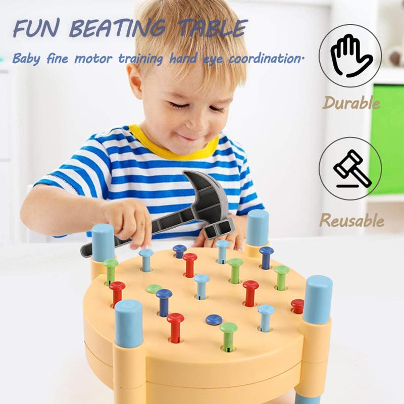 Kinder Spaß Hammer Nagel Montessori Spielzeug Lernen Leben Grundlegende Feinmotorik Hämmern Sensorisch Farbe Pädagogisch Autistische Spiele
